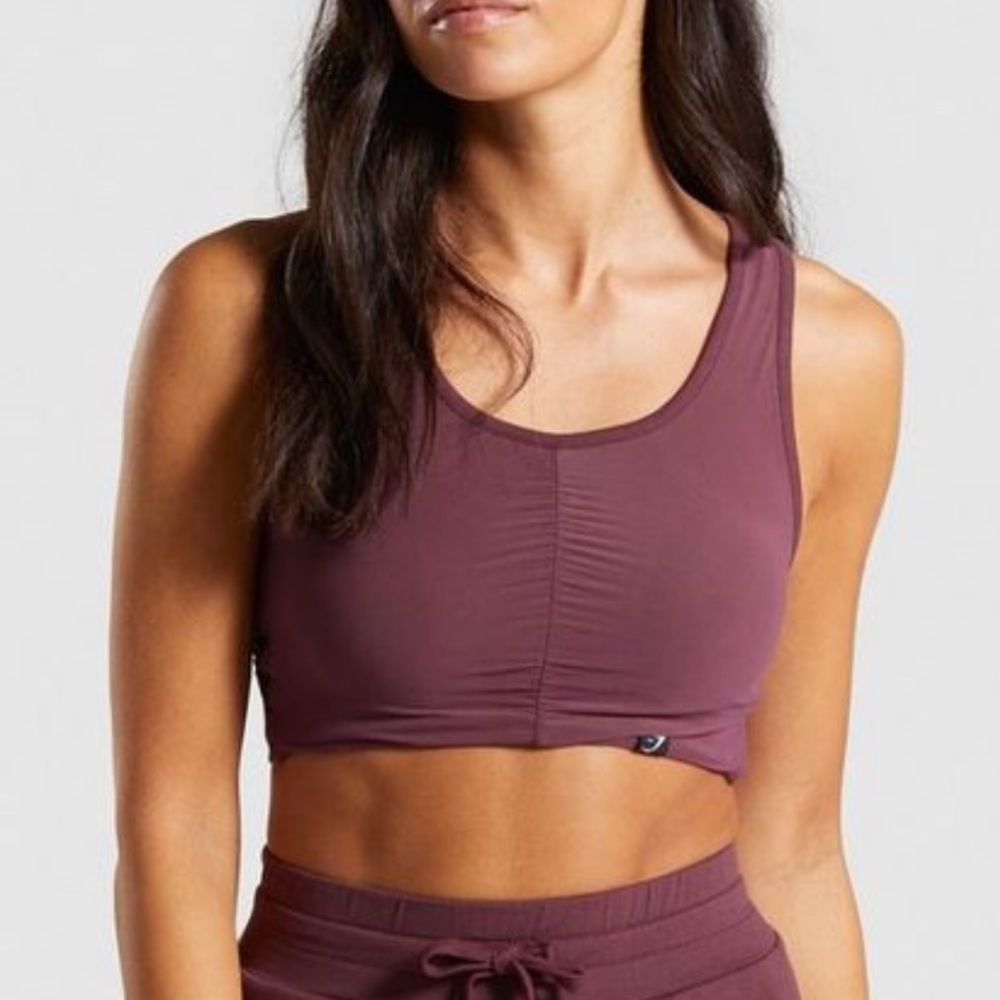 Gymshark Aura Sports bra in Berry Red